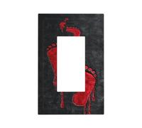 Placa de pared para interruptor de luz gótica oscura con huellas sangrientas, cubierta de placa frontal, 1 banda, decoración de receptáculo para el hogar, cocina, habitación, baño