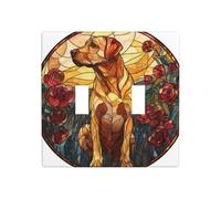 Placa de pared para interruptor de pared con diseño de labrador retriever in roses, tamaño estándar, 11,4 x 11,4 cm