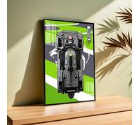 Placa de pared para Lego Tech*NIC Peugeot 9X8 24H Le Ma*ns Hyb*rid Hyper car 42156, bloques de construcción, regalos para los amantes de Lego (solo para pared)