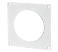 Placa de pared para tubo de ventilación de PVC, 150 mm, brida de pared, placa de montaje, tubos redondos, tubos de ventilación, de plástico, resistente a la intemperie, canal redondo, tubo blanco,