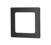 Placa de pared - placa de aluminio de 1 llave, color negra, diseño moderno, apta para instalaciones eléctricas en interiores.