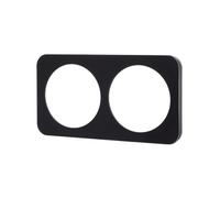 Placa de pared - placa de plástico de dos llaves, color negra, diseño europeo, ideal para instalaciones eléctricas y decorativas.
