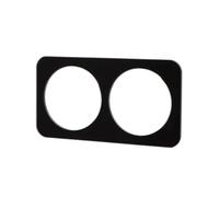 Placa de pared - placa de vidrio para instalación eléctrica, 2 llaves, color negro, diseño moderno, fácil de instalar y de limpiar.