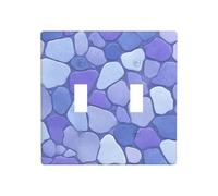 Placa de pared simple con textura de superficie de piedra de doble banda, tamaño estándar, 11,4 x 11,4 cm