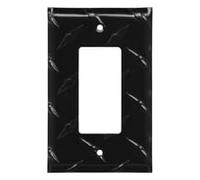 Placa de pared SWITCH HITS negra con diamante pulido, 1 balancín GFI, 3.25 pulgadas de ancho x 5 pulgadas de alto