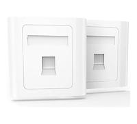 Placa de pared - tipo 86, 1 puerto RJ45, color blanco, ideal para conexiones de red, diseño moderno y fácil instalación.*