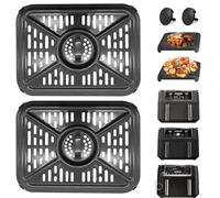 Placa de parrilla de fritera de aire GWBSXM para Ninja Foodi AF500UK 10.4L 7 en 1 AF400UK 9.5L 6 en 1 DualZone 2 cajones fritera de aire, sartén de repuesto
