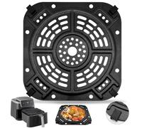 Placa de parrilla de la fritera de aire GWBSXM para la fritera de aire Ninja AF141 Pro 4 en 1 5 QT, 8.5 '' x 8.5 '' Accesorios de la fritera de aire Repuestos de bandeja con parachoques de goma