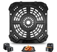 Placa de parrilla de la fritera de aire GWBSXM para la fritera de aire Ninja AF181 Pro XL 6 en 1 6.5 QT, 8.5 '' x 8.0 '' Accesorios de la fritera de aire Repuestos de bandeja con parachoques de goma