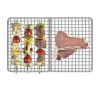 Placa de parrilla de titanio, parrilla ultraligera para barbacoa, malla de alambre para hornear, asar