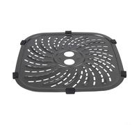 Placa de parrilla para freidora de aire PowerXL para Vortex Pro 8QT Plus con anclaje de lengüeta, núcleo de acero al carbono y antiadherente doble para una distribución uniforme del calor (24 x 24 cm)