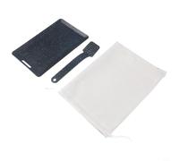 Placa de parrilla plegable cuadrada para acampar Teppanyaki para cocinar filetes y huevos, bandeja portátil de hierro para hornear con asa y bolsa de almacenamiento (negro)