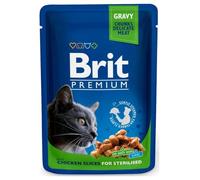 Brit Premium Cat para gatos adultos esterilizados con pollo 100g