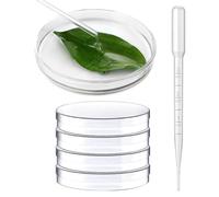 Placa de Petri de Plástico,Placas de Petri,Placas De Petri Redondas,Placas de Petri 90mm,Utilizadas En Laboratorios, Biología,Microbiología,Recipiente de Cultivo con Pipeta 3 ml