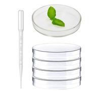 Placa de Petri de Plástico,Placas de Petri,Placas De Petri Redondas,Placas de Petri 90mm,Utilizadas En Laboratorios, Biología,Microbiología,Recipiente de Cultivo con Pipeta 3 ml