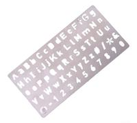 Placa de plantilla mnemotécnica de acero inoxidable 304 con letras huecas y números para tareas de marcado (A)