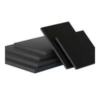 Placa de plástico ABS duradera de 200 mm x 200 mm: opciones de grosor versátiles for mecanizado CNC, bricolaje y creación de prototipos, 1 unidad(Black,200x200x12mm)