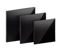 Placa de plástico de lámina de policarbonato negro(150x150mm 2PCS,2mm)