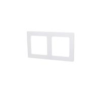 Placa de plástico de pared para 2 vías, placa cuadrada blanca