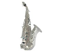 Placa De Plata Clásica B Plana Saxofón Saxophone Curvo Profesional Instrumento Latón Chapado En Oro Saxo Saxophone (Color : 01)