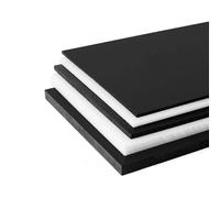 Placa de polioximetileno hoja tablero POM, blanco/negro, duro 6mm espesor, 1 pieza plástico rígido cortado con precisión(White,6x200x200mm)