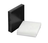 Placa de polioximetileno hoja tablero POM, espesor 8/10mm, blanco/negro for corte CNC, fabricación modelos, materia prima DIY, 1 ud(Black,10x200x200mm)