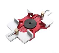 Placa de posicionamiento ranurada de aleación de aluminio 2 en 1 para manija de cajón y panel de gabinete - Plantilla de plantilla de carpintería con escala bidireccional y abrazadera ajustable