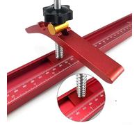 Placa de presión de sujeción con ranura en T para sierras de mesa de carpintería y bancos de trabajo T-Track - Aleación de aluminio 120 x 156 mm (4.72 x 6.14 pulgadas), rojo, Quick-Rel(tipo deslizante