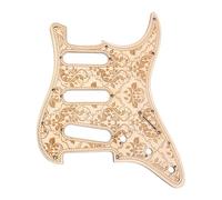 Placa de protección de repuesto para guitarra eléctrica, diseño de flores, de madera de arce, con 11 agujeros