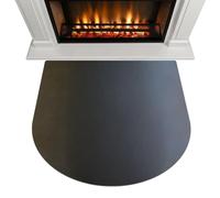 Placa de Protección de Suelo 80x70 cm | Acabado Mate | Fácil de Limpiar | Protección contra el Calor | Chapa de Acero | Resistente a Chispas y Arañazos | Color Negro