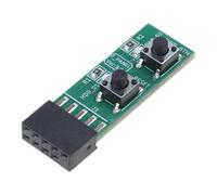 Placa de prueba de interruptores de alimentación de 2 x 5 pines para adaptador de computadora y conectores de placas base para uso multiusos, probador de interruptores