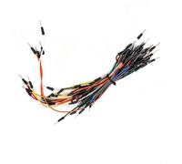 Placa de prueba sin soldadura para cables de puente, 65/140 unidades, código de color, núcleo sólido de 22 AWG, para pruebas de placa de circuito, kits de bricolaje de varios tamaños (65 piezas)
