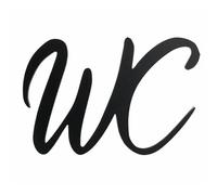 Placa de puerta de WC - Autoadhesiva, decoración para baño, placa WC 3D de metacrilato para aseos de invitados y baño, inscripciones negras para acentos elegantes, neutro, señoras + caballeros