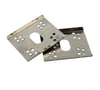 Placa de puesta a tierra fotovoltaica para sistemas de paneles solares, hoja conductora en forma de C de acero inoxidable 41,4 x 50 mm, para carriles de aluminio y C/U-acero