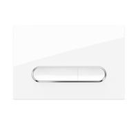 Placa de pulsador negro mate con borde cromado, compatible con cisternas Geberit Sigma, Delta y Basic Up (blanco)