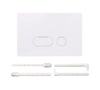 Placa de pulsador para cisterna de inodoro Geberit Sigma-all series, compatible con placa de accionamiento UP300 y 320 para descarga de 2 cantidades, mango de plástico (blanco)