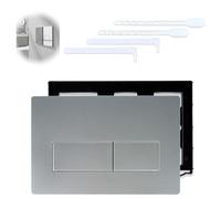 Placa De Pulsador Para Geberit Sigma, Compatibile Con Geberit Sigma 01 | UP300, UP320, Pulsador Para Cisterna De Inodoro Empotrada, Incluye Kit De Palanca De Descarga Y Marco De Instalación,Plata