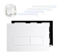 Placa De Pulsador Para Geberit Sigma, Compatibile Con Geberit Sigma 01, UP300, UP320, Pulsador Para Cisterna De Inodoro Empotrada, Incluye Kit De Palanca De Descarga Y Marco De Instalación,Blanco