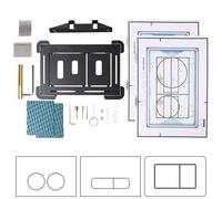 Placa de pulsador para inodoro compatible con Geberit Delta/Sigma, Tece, Delta, placa de accionamiento con fijación magnética, grifo de fregadero instalación a ras de superficie (estilo B)