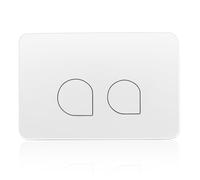Placa de pulsador para inodoro, doble descarga, con juego de palanca y marco de montaje, compatible con Geberit Sigma 01, 20, 30, 50, Up320 (blanco)