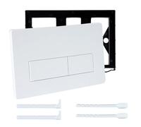 Placa de pulsador para inodoro, placa de accionamiento para cisterna, piezas de repuesto compatibles con placa de accionamiento Geberit Sigma01 UP300 y 320 (blanco)