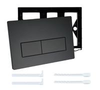 Placa de pulsador para inodoro, placa de accionamiento para cisterna, piezas de repuesto compatibles con placa de accionamiento Geberit Sigma01 UP300 y 320 (negro)