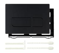 Placa de pulsador para inodoro, placa de accionamiento para inodoro, placa de pulsador para inodoro, negro mate, compatible con Geberit Sigma 01-50, UP300 y UP320 (negro)