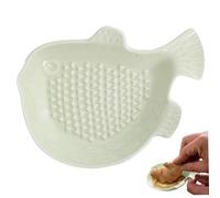 Placa de rallador de ajo, herramienta de rallador de jengibre lindo cerámica de ajo de de con forma de jengibre 4.7x3.5 '' plato fácil de limpiar para la manzana de cúrcuma de cebolla