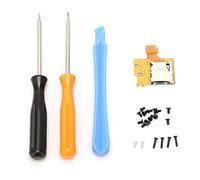 Placa de Ranura de Reemplazo de la Tarjeta de Memoria, con Herramientas, para la Ranura de Reemplazo de la Tarjeta de Memoria del Interruptor, el Modelo Amarillo PCB QM2107100