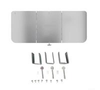 Placa de recolección de calor de aluminio resistente de 0,8 mm para calentadores de patio al aire libre, modelos de hongos y pirámides, escudo deflector de viento plegable plateado para mejorar la