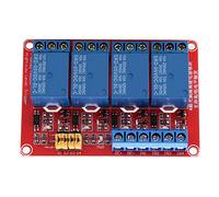 Placa de relé, módulo de relé Keenso, 4 canales con placa de expansión de gatillo de bajo nivel para Arduino 5 V/12 V/24 V (5 V)