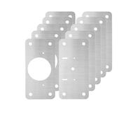 Placa de reparación bisagra gabinete, orificios montaje puerta acero inoxidable, soportes fijación Hardware, 2/4/8/10 Uds(10PCS)