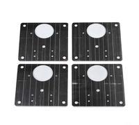 Placa de reparación de bisagra de acero inoxidable resistente a la corrosión de 90 x 90 mm para puerta de armario, cajón, cama, silla, estante, juego de soportes de fijación de muebles con tornillos