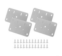 Placa de reparación de bisagra de acero inoxidable resistente para puerta de armario de cocina, muebles, cajones, armarios, marco de madera, soporte de fijación con tornillos, 90 x 50 mm, parche de